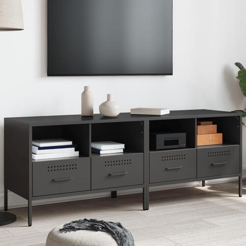 Tv-borde 2 stk. 68x39x50,5 cm stål sort