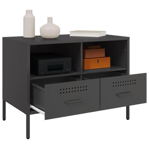 Tv-borde 2 stk. 68x39x50,5 cm stål sort