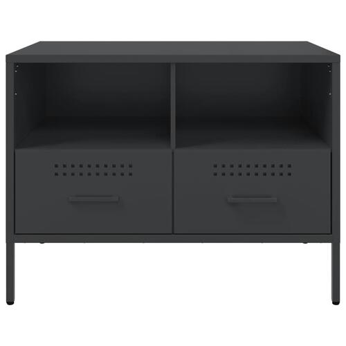 Tv-borde 2 stk. 68x39x50,5 cm stål sort