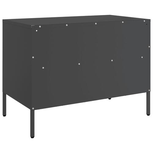 Tv-borde 2 stk. 68x39x50,5 cm stål sort