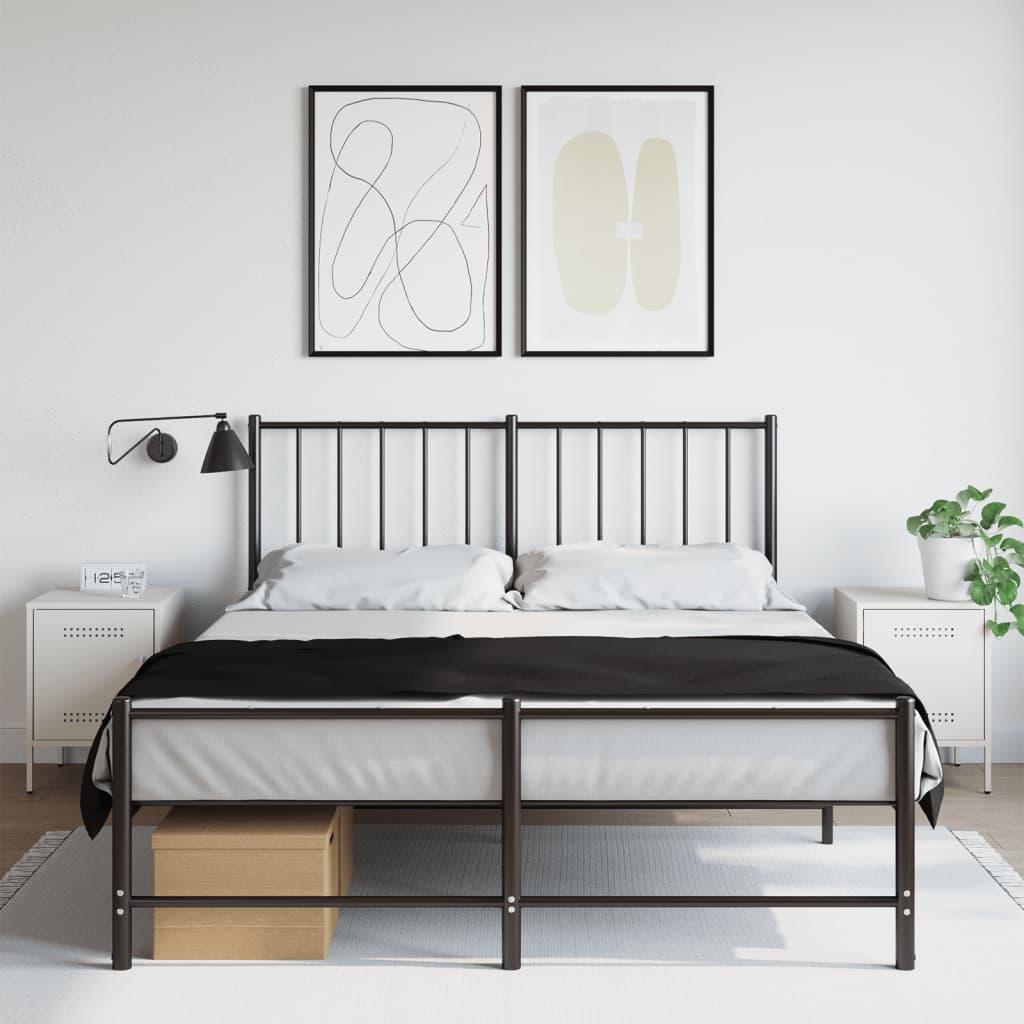 Sengeborde 2 stk. 36x39x50,5 cm stål hvid billede