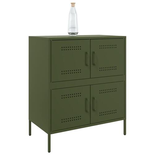 Skab 68x39x79 cm stål olivengrøn