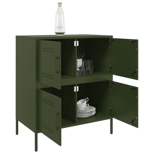 Skab 68x39x79 cm stål olivengrøn
