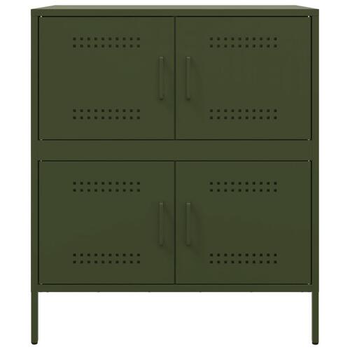 Skab 68x39x79 cm stål olivengrøn