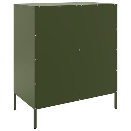 Skab 68x39x79 cm stål olivengrøn