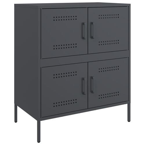 Skab 68x39x79 cm stål antracitgrå