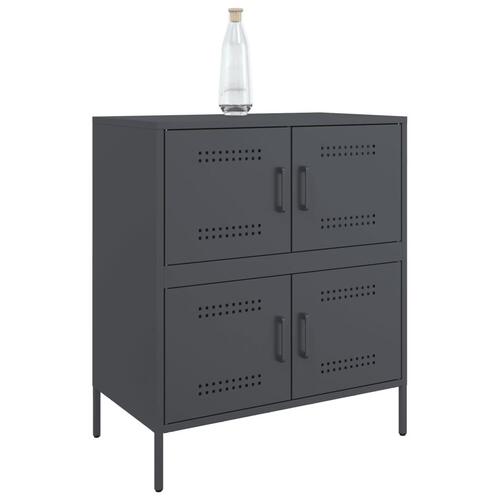 Skab 68x39x79 cm stål antracitgrå