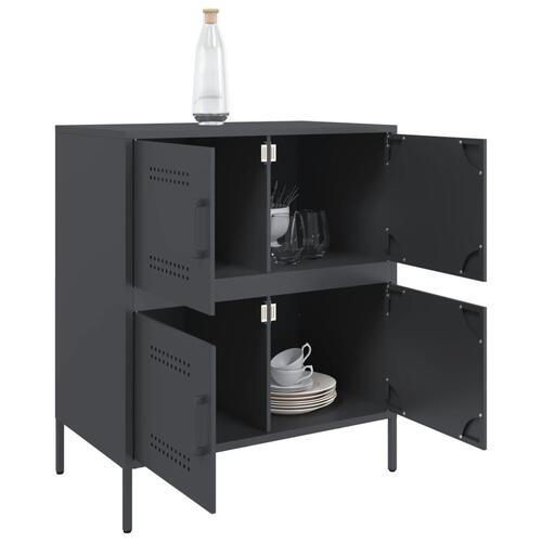 Skab 68x39x79 cm stål antracitgrå