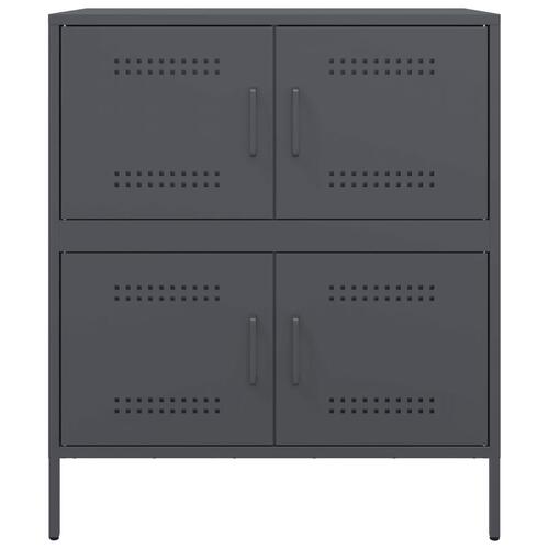 Skab 68x39x79 cm stål antracitgrå
