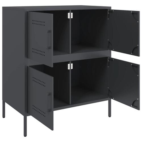 Skab 68x39x79 cm stål antracitgrå
