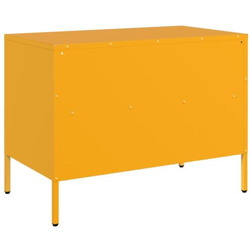 Tv-bord 68x39x50,5 cm stål sennepsgul