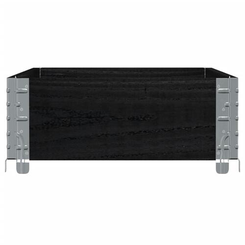 Plantekasse 100x50 cm massivt fyrretræ sort
