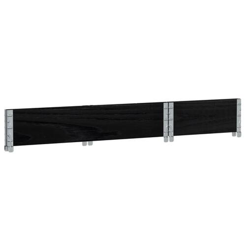 Plantekasse 100x50 cm massivt fyrretræ sort