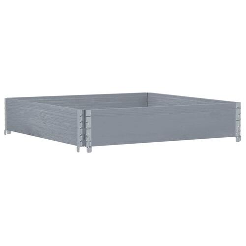 Plantekasse 100x100 cm massivt fyrretræ grå
