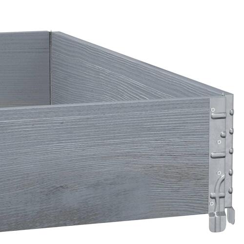 Plantekasse 100x100 cm massivt fyrretræ grå