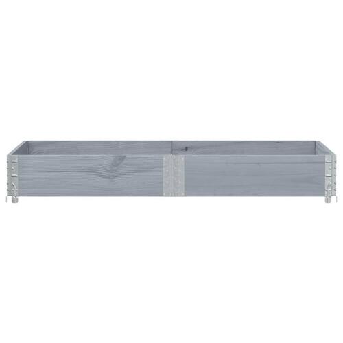 Plantekasse 150x50 cm massivt fyrretræ grå