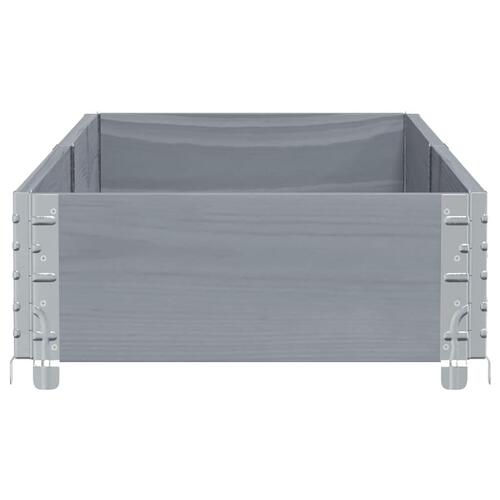 Plantekasse 150x50 cm massivt fyrretræ grå