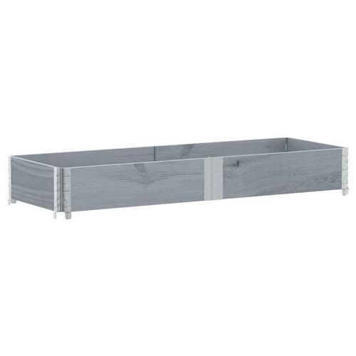 Plantekasse 150x50 cm massivt fyrretræ grå