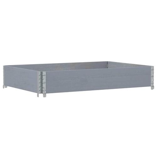 Plantekasse 120x80 cm massivt fyrretræ grå