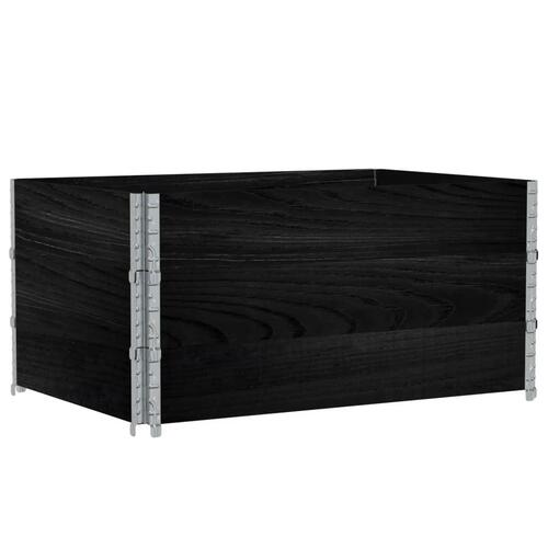 Plantekasse 120x80 cm massivt fyrretræ sort