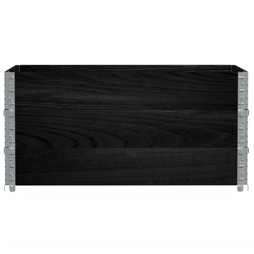 Plantekasse 120x80 cm massivt fyrretræ sort