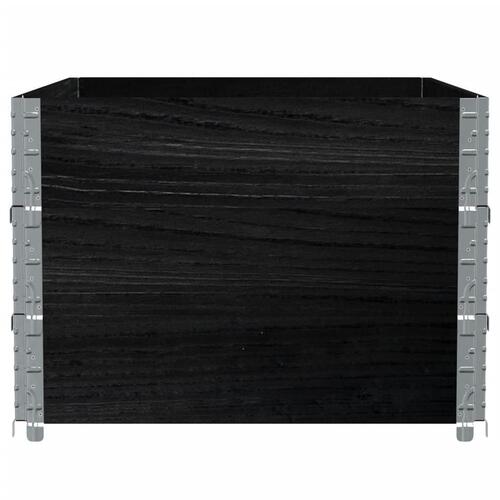 Plantekasse 120x80 cm massivt fyrretræ sort