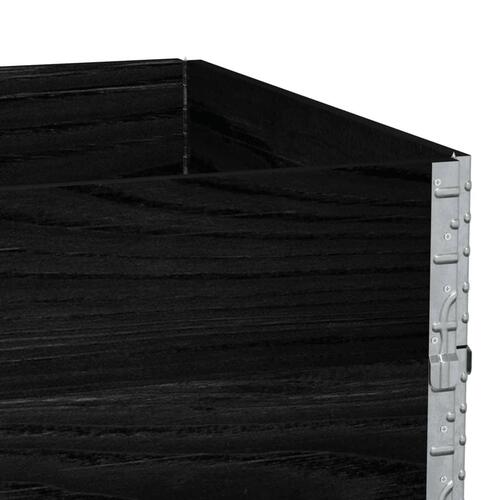 Plantekasse 120x80 cm massivt fyrretræ sort