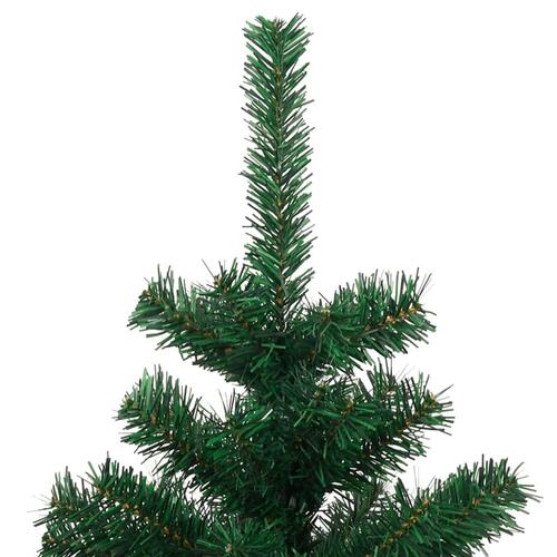 Juletræ med lys og potte PVC 120 cm grøn