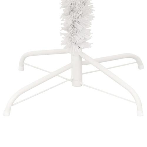 Juletræ med lys og juletræsfod PVC 180 cm hvid