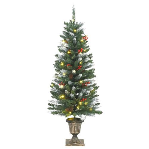 Kunstige juletræer 2 stk. 100 LED'er 120 cm hvid