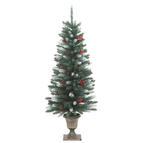 Kunstige juletræer 2 stk. 100 LED'er 120 cm hvid