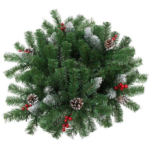 Kunstigt juletræ med lys til havesti 40 cm PVC grøn