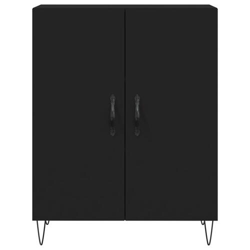 Højskab 69,5x34x180 cm konstrueret træ sort