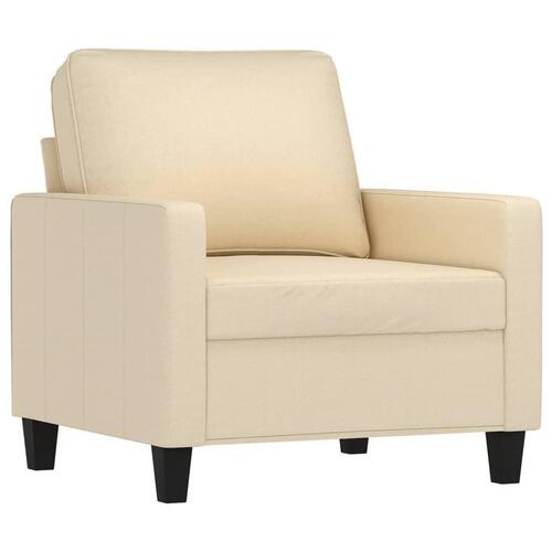 3 personers sofa med hynder stof cremefarvet