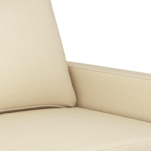3 personers sofa med hynder stof cremefarvet