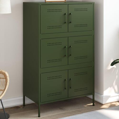 Højskab 68x39x113 cm stål olivengrøn