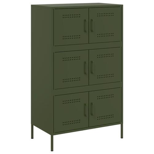 Højskab 68x39x113 cm stål olivengrøn