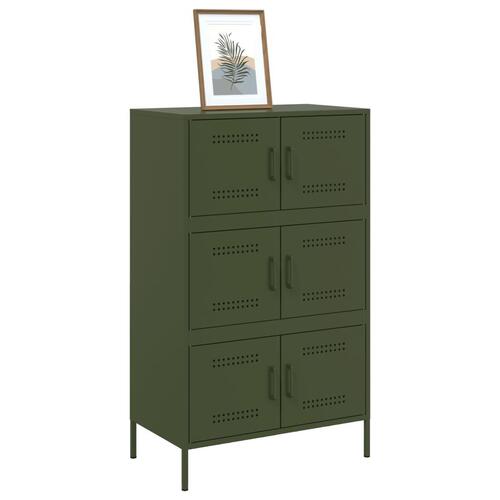 Højskab 68x39x113 cm stål olivengrøn