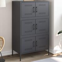 Højskab 68x39x113 cm stål antracitgrå
