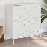 Skab 68x39x79 cm stål hvid