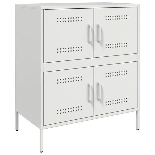 Skab 68x39x79 cm stål hvid