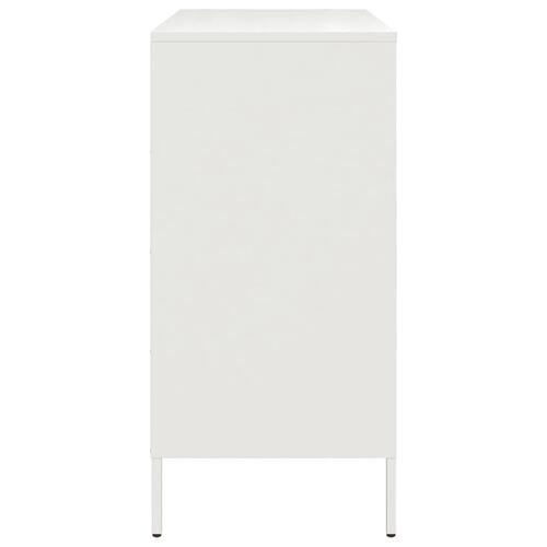 Skab 68x39x79 cm stål hvid