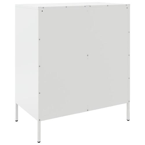 Skab 68x39x79 cm stål hvid