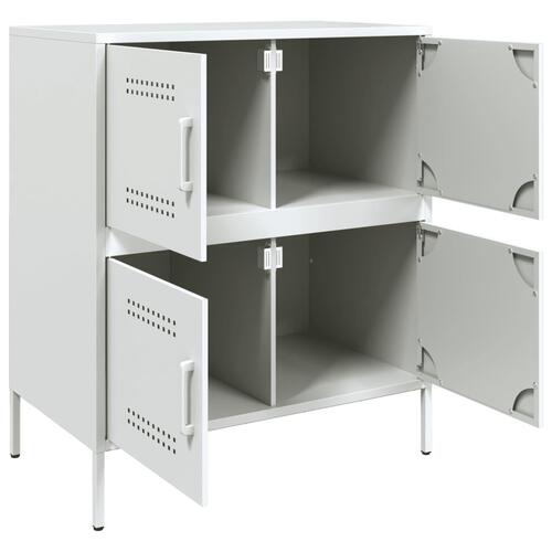 Skab 68x39x79 cm stål hvid