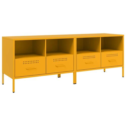 Tv-borde 2 stk. 68x39x50,5 cm stål sennepsgul