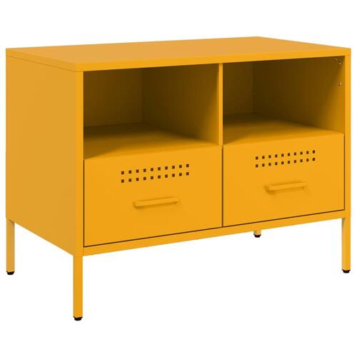 Tv-borde 2 stk. 68x39x50,5 cm stål sennepsgul