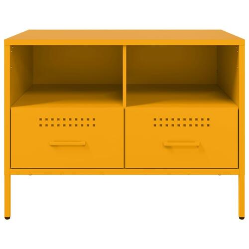 Tv-borde 2 stk. 68x39x50,5 cm stål sennepsgul