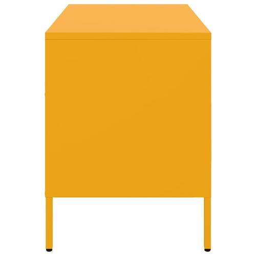 Tv-borde 2 stk. 68x39x50,5 cm stål sennepsgul