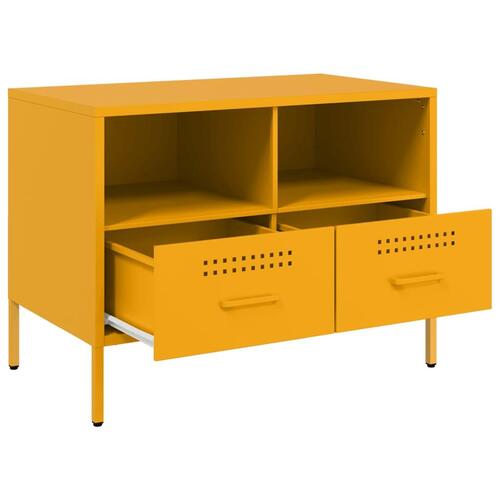 Tv-borde 2 stk. 68x39x50,5 cm stål sennepsgul