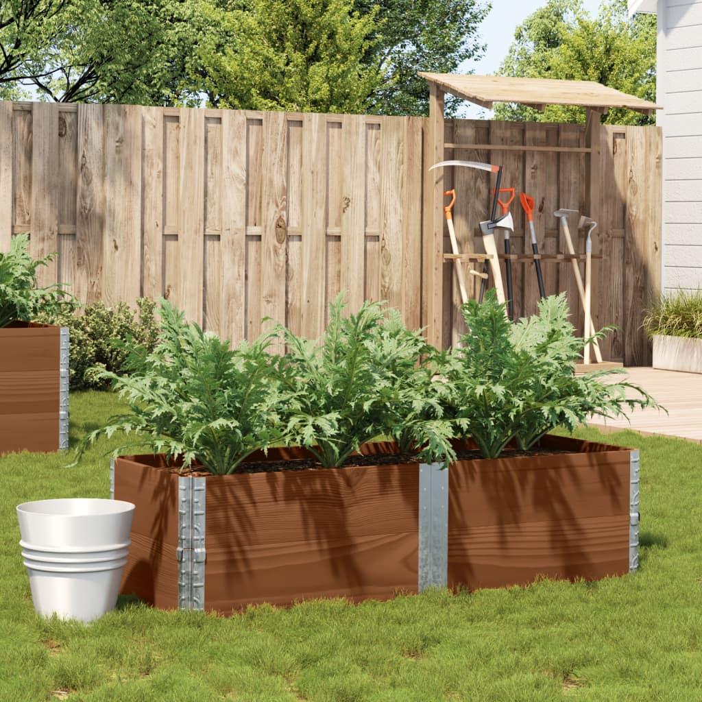 Plantekasse 150x50 cm massivt fyrretræ brun